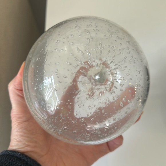 Urban Barn Large Glass Spheres set of two in black and clear - Picture 5 of 6